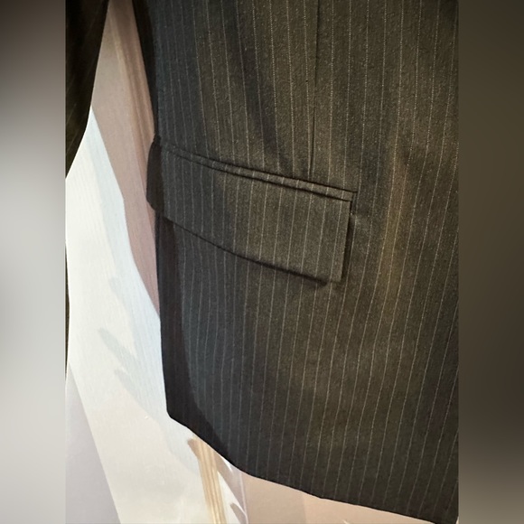 Grey pinstripe suit jacket blazer size 10 - Picture 5 of 7